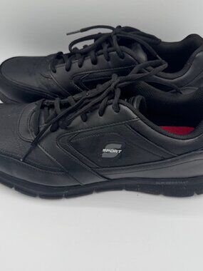 Skechers Sport Relaxed Fit Slip Resistant Work Sneakers Black Men's 13